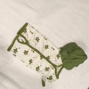 COPY - Gymboree 3-6m. Turtle Romper with hat
